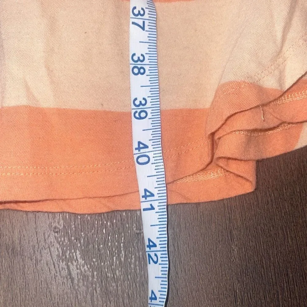 Free People‎ Womens Sayulita Crochet Striped Dress Sleeveless Orange Cream XS